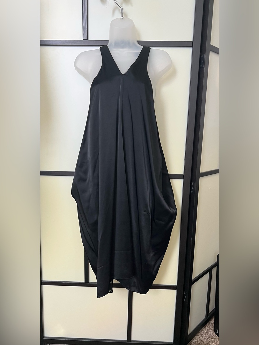 Proenza Schouler Sz 4 Balloon Tent Dress Black Line Sleeveless